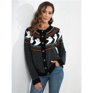 Ghost Button Up Long Sleeve Cardigan
